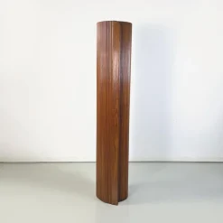 Pamono Mid-Century Art Deco French Self-Supporting Wooden Screen attributed to Baumann, 1950s><noscript><img width=