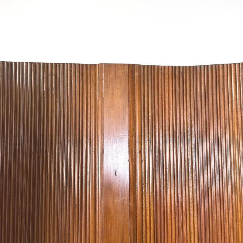 Pamono Mid-Century Art Deco French Self-Supporting Wooden Screen attributed to Baumann, 1950s> Room Dividers & Screens