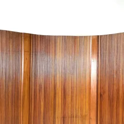 Pamono Mid-Century Art Deco French Self-Supporting Wooden Screen attributed to Baumann, 1950s><noscript><img width=
