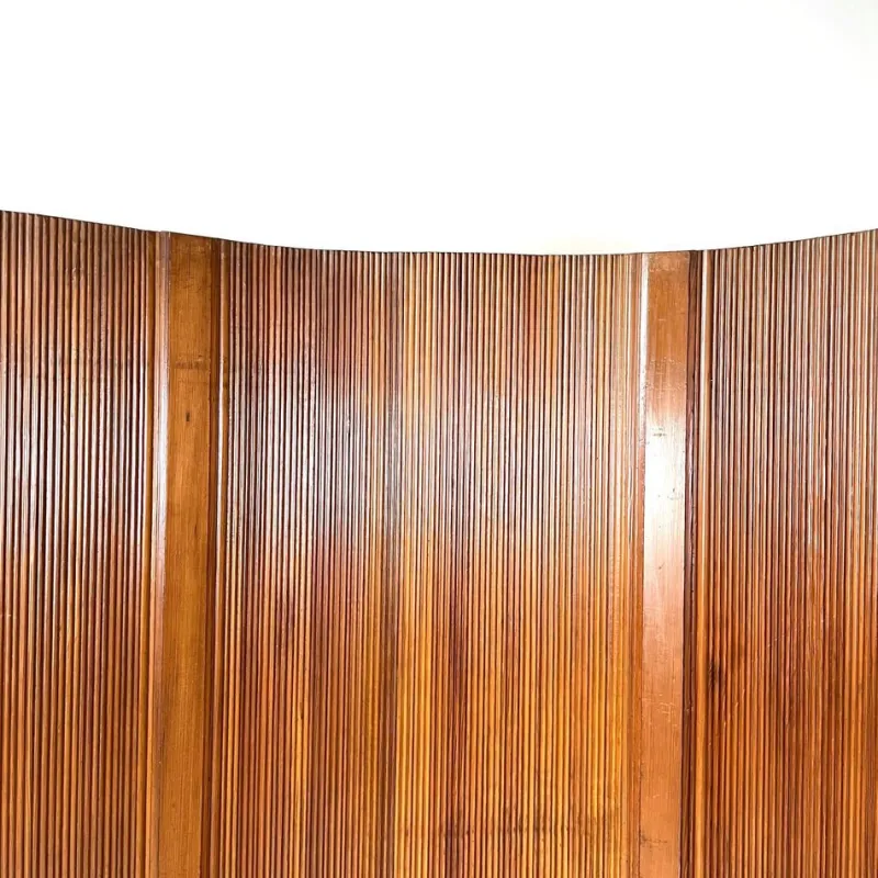 Pamono Mid-Century Art Deco French Self-Supporting Wooden Screen attributed to Baumann, 1950s> Room Dividers & Screens