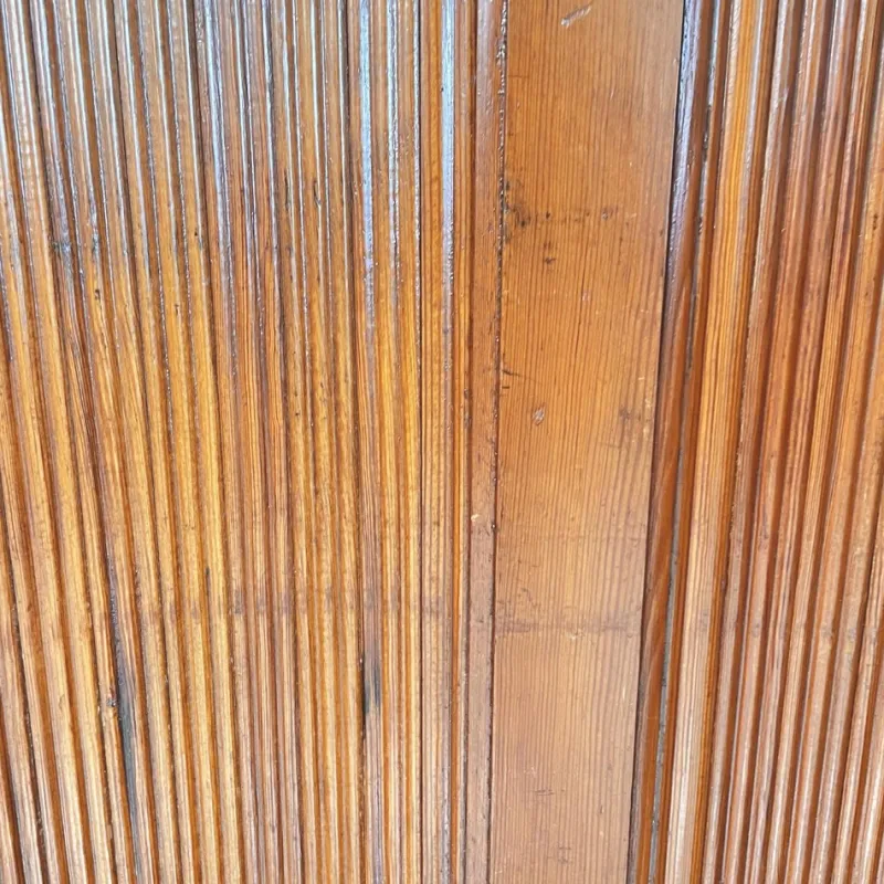 Pamono Mid-Century Art Deco French Self-Supporting Wooden Screen attributed to Baumann, 1950s> Room Dividers & Screens