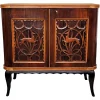 Pamono Mid-Century Art Deco Italian Forest Wildlife Carved Wood Dry Bar Cabinet, 1960s> Cabinets & Wardrobes