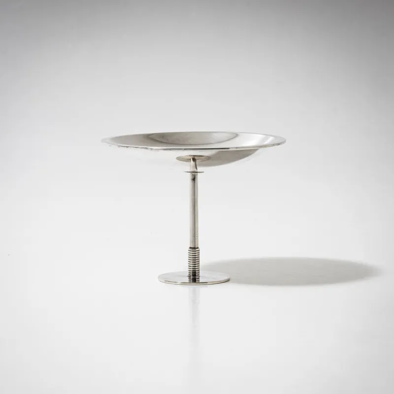 Outlet Pamono Mid-Century Art Deco Style Model No. 718 Tazza in Silver by Sigvard Bernadotte for Georg Jensen, Denmark