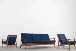 New Pamono Mid-Century Australian Modern Teak Sofa & Armchairs by Parker Furniture, 1950s, Set of 3