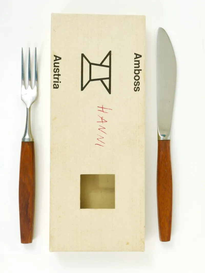 Pamono Mid-Century Austrian Boxed Cutlery from Amboss, 1950s, Set of 12> Cutlery & Serving Utensils