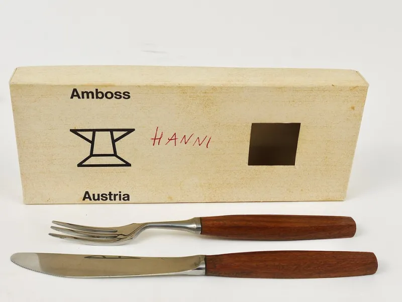 Pamono Mid-Century Austrian Boxed Cutlery from Amboss, 1950s, Set of 12> Cutlery & Serving Utensils