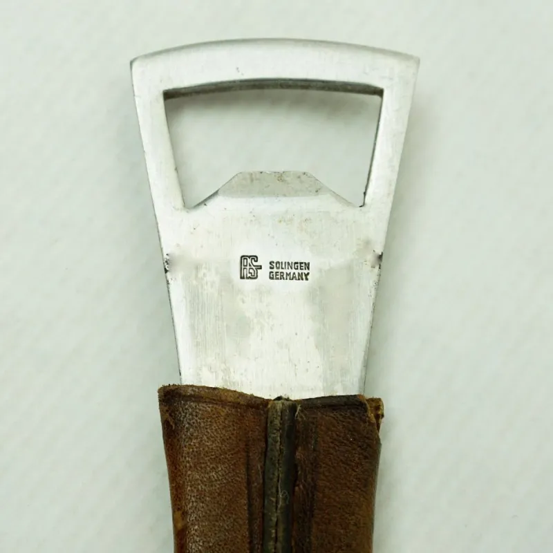 Pamono Mid-Century Austrian Steel and Leather Fish Bottle Opener by Carl Auböck> Cutlery & Serving Utensils