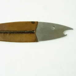 Pamono Mid-Century Austrian Steel and Leather Fish Bottle Opener by Carl Auböck><noscript><img width=