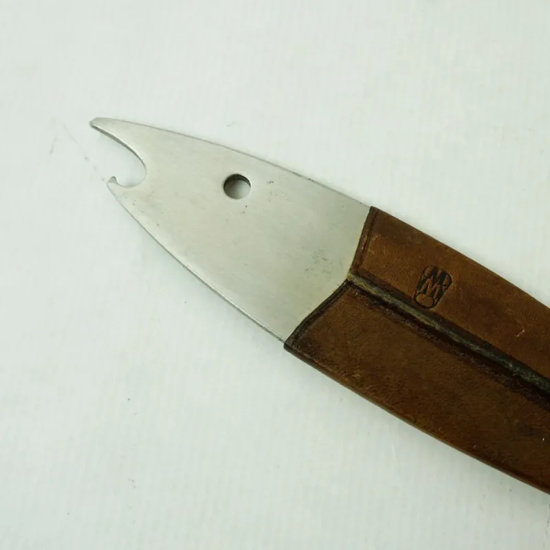 Pamono Mid-Century Austrian Steel and Leather Fish Bottle Opener by Carl Auböck> Cutlery & Serving Utensils