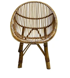 Clearance Pamono Mid-Century Bamboo and Rattan Armchair, 1950s