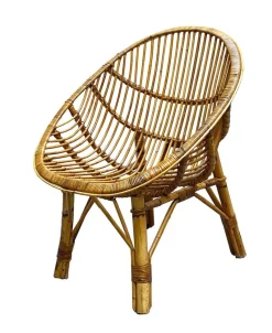 Clearance Pamono Mid-Century Bamboo and Rattan Armchair, 1950s