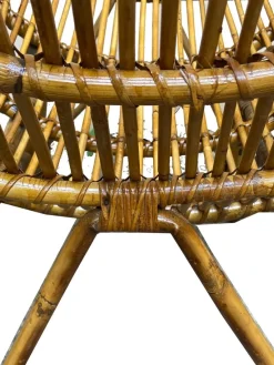 Clearance Pamono Mid-Century Bamboo and Rattan Armchair, 1950s