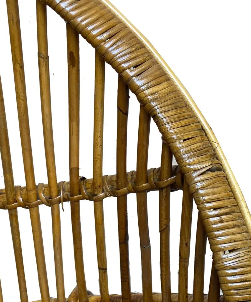 Clearance Pamono Mid-Century Bamboo and Rattan Armchair, 1950s