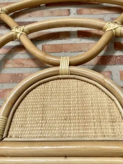 Sale Pamono Mid-Century Bamboo and Rattan Single Headboard Bed, 1960s