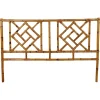 Pamono Mid-Century Bamboo and Rattan Bed Headboard in Chinese Chippendale Style, 1970s> Beds & Bedroom Sets