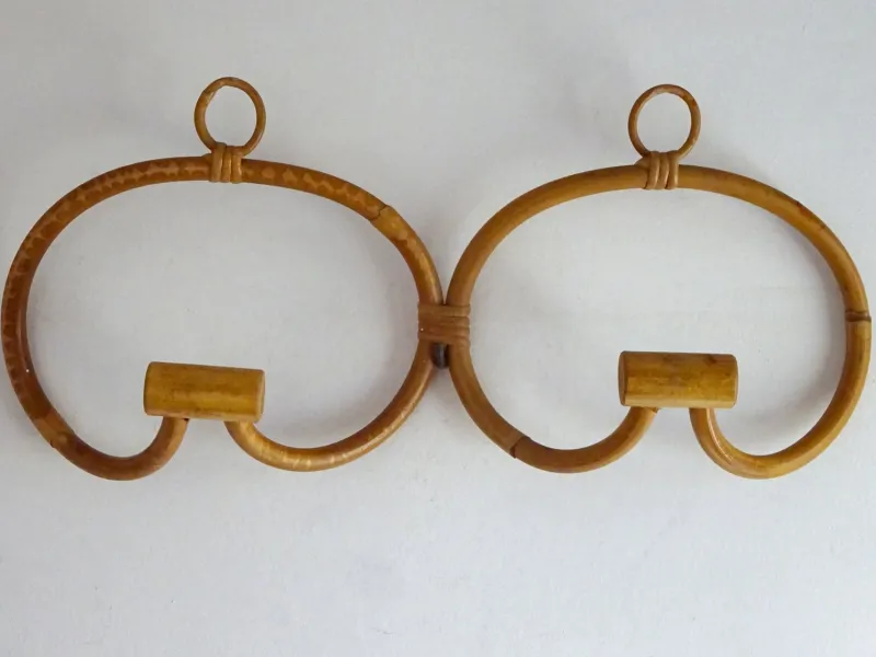 Pamono Mid-Century Bamboo Double Coat Rack> Racks, Hooks & Valets