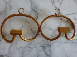 Pamono Mid-Century Bamboo Double Coat Rack><noscript><img width=