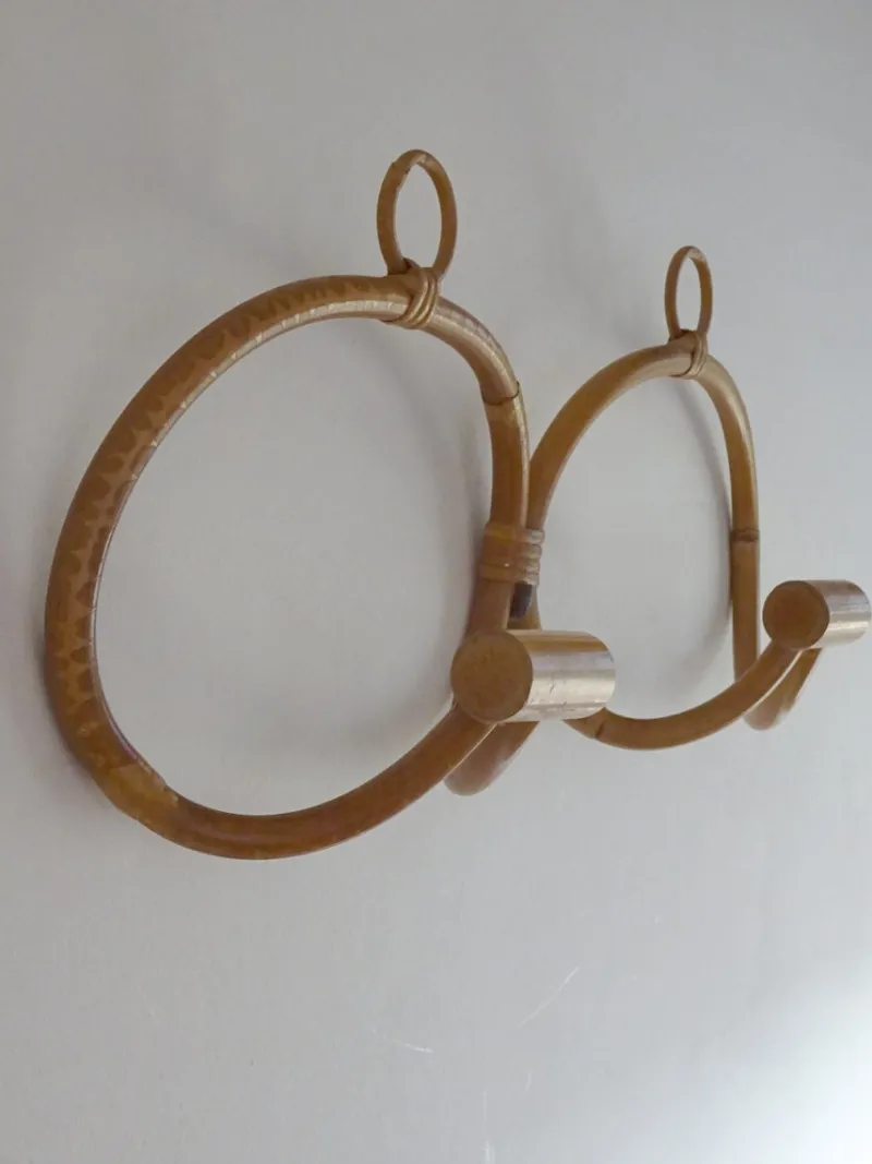 Pamono Mid-Century Bamboo Double Coat Rack> Racks, Hooks & Valets
