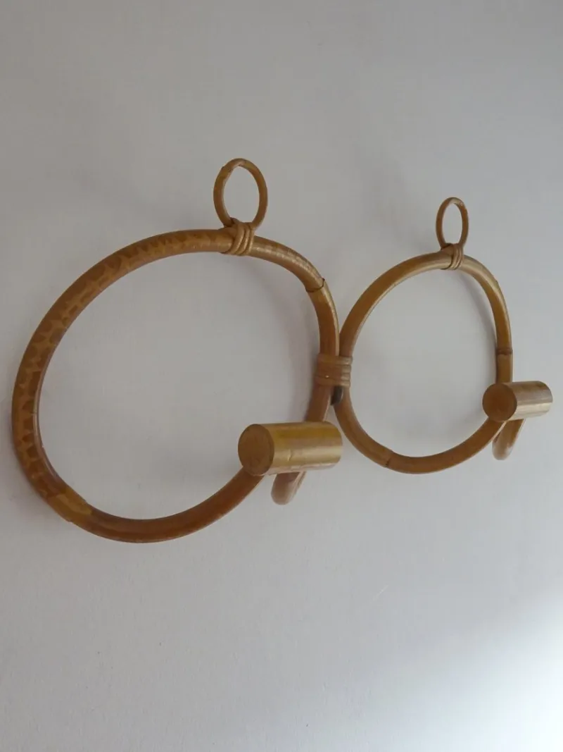 Pamono Mid-Century Bamboo Double Coat Rack> Racks, Hooks & Valets
