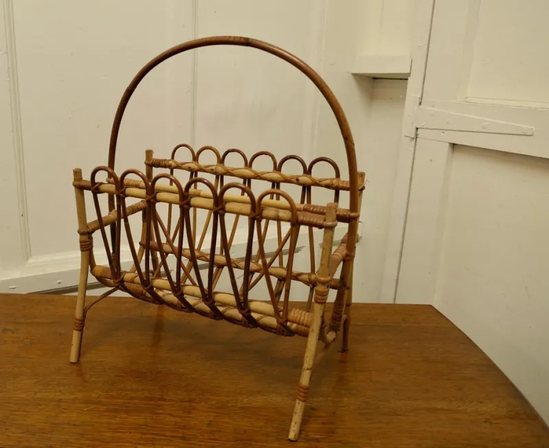 Sale Pamono Mid-Century Bamboo Magazine Rack, 1960