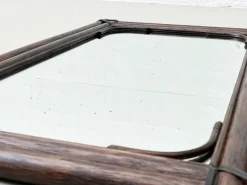 New Pamono Mid-Century Bamboo Mirror, Italy, 1950s