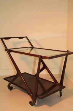 Pamono Mid-Century Bar Cart by Cesare Lacca, 1950s><noscript><img width=