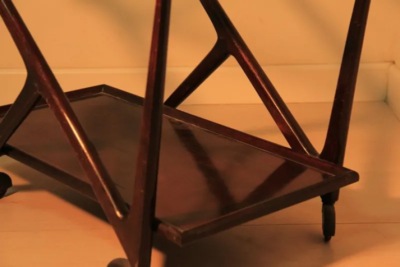 Pamono Mid-Century Bar Cart by Cesare Lacca, 1950s> Serving Bar Carts & Trolleys