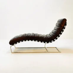 Pamono Mid-Century Bauhaus Chair in Leather and Chrome by Ludwig Mies Van Der Rohe, 1980s><noscript><img width=