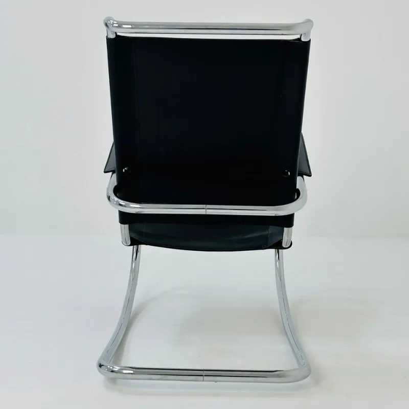 Clearance Pamono Mid-Century Bauhaus Rocking Chair in Leather by Fasem, 1980s