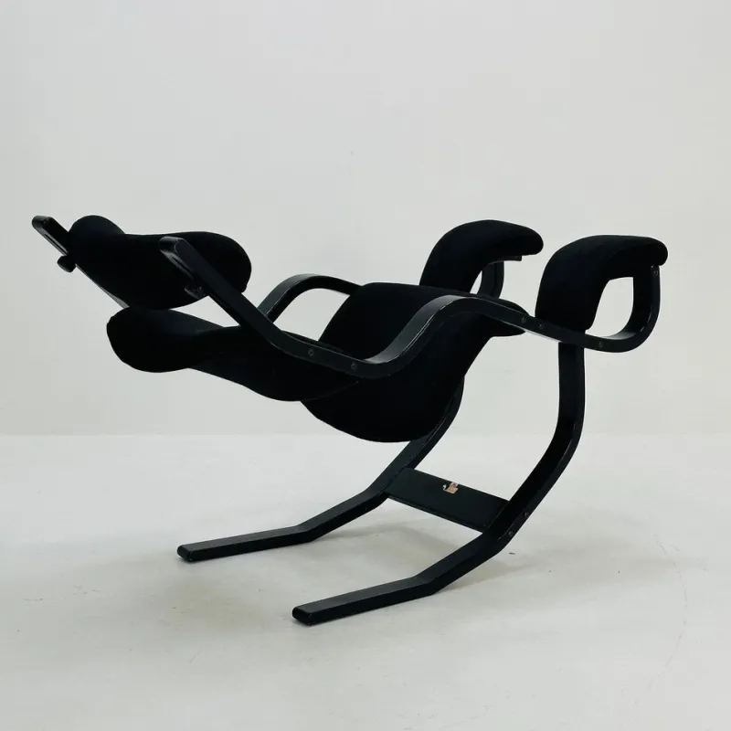 Discount Pamono Mid-Century Black Fabric Gravity Rocking Lounge Chair by Peter Opsvik for Stokke, 1980s