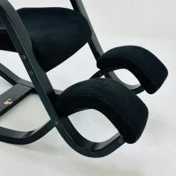 Discount Pamono Mid-Century Black Fabric Gravity Rocking Lounge Chair by Peter Opsvik for Stokke, 1980s