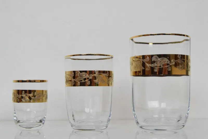 Pamono Mid-Century Bohemia Glasses, 1950s, Set of 20> Glassware