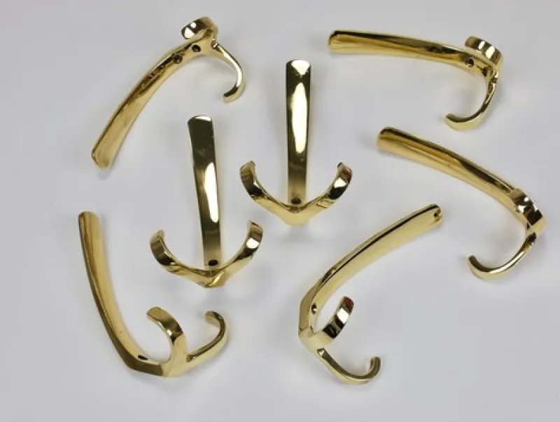 Sale Pamono Mid-Century Brass Coat Double Wall Hook by Herta Baller, Vienna, 1950s
