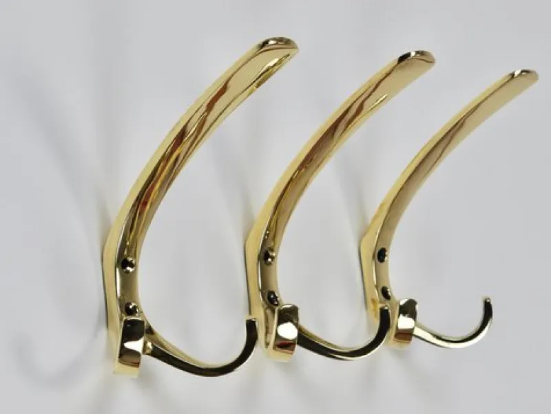 Sale Pamono Mid-Century Brass Coat Double Wall Hook by Herta Baller, Vienna, 1950s