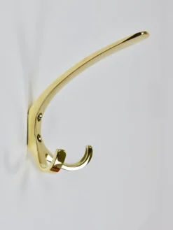 Sale Pamono Mid-Century Brass Coat Double Wall Hook by Herta Baller, Vienna, 1950s
