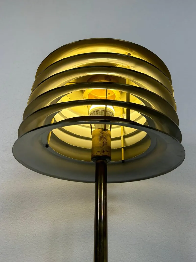 Pamono Mid-Century Brass Floor Lamp attributed to Kari Ruokonen for Lynx, Finland, 1950s> Floor Lamps