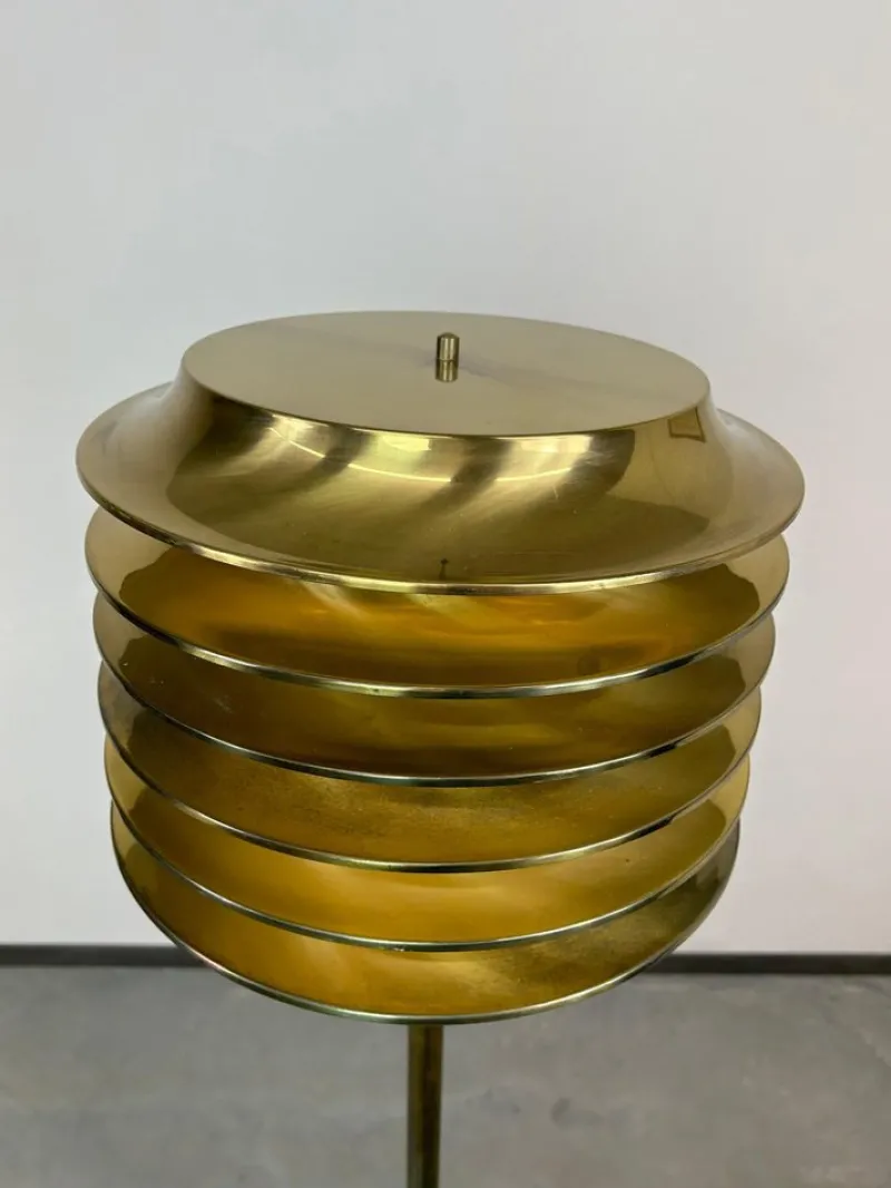 Pamono Mid-Century Brass Floor Lamp attributed to Kari Ruokonen for Lynx, Finland, 1950s> Floor Lamps
