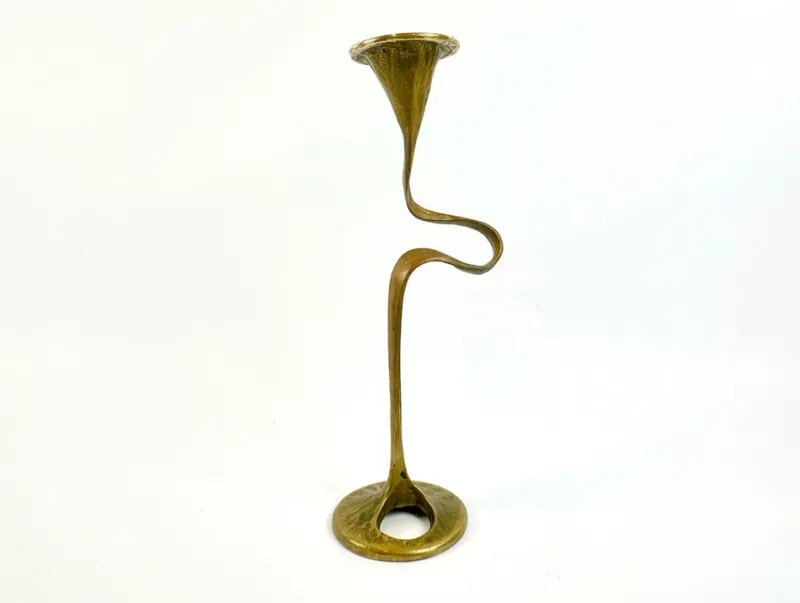 Pamono Mid-Century Bronze Amadeus Series Candleholder attributed to Kurt Jesch for Fratelli Tonini, 1950s> Candleholders
