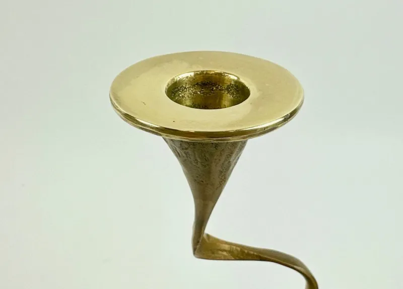 Pamono Mid-Century Bronze Amadeus Series Candleholder attributed to Kurt Jesch for Fratelli Tonini, 1950s> Candleholders