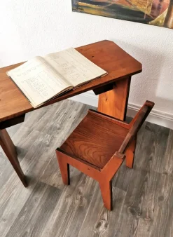 Pamono Mid-Century Brutalist Children's Desks, 1950s, Set of 2><noscript><img width=