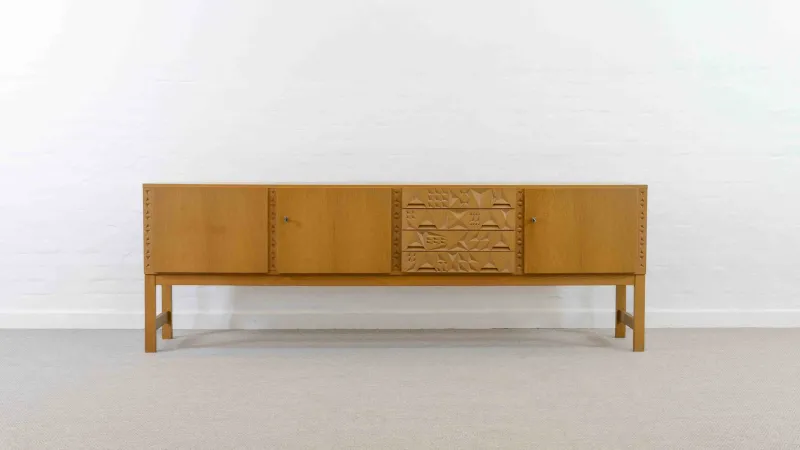 Pamono Mid-Century Brutalist Sideboard in Oak, 1970s> Sideboards & Buffets