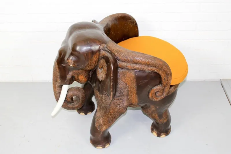 Discount Pamono Mid-Century Carved Elephant Childrens Chair, 1960s