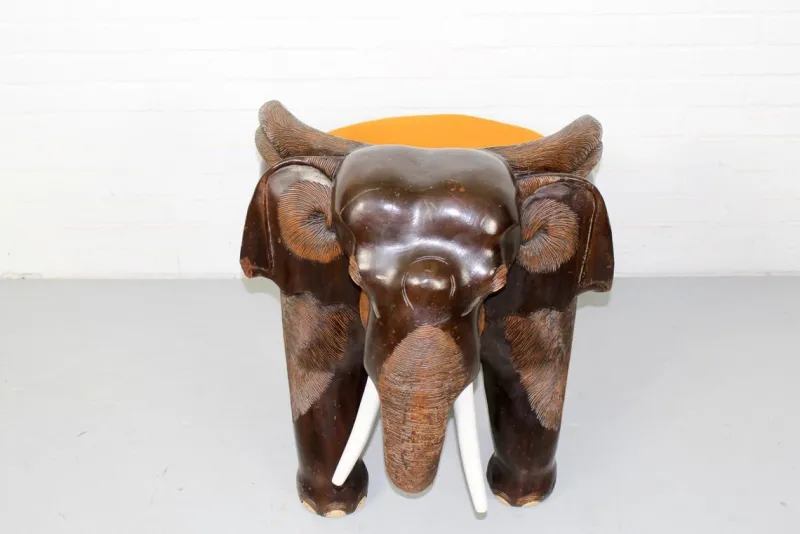 Discount Pamono Mid-Century Carved Elephant Childrens Chair, 1960s