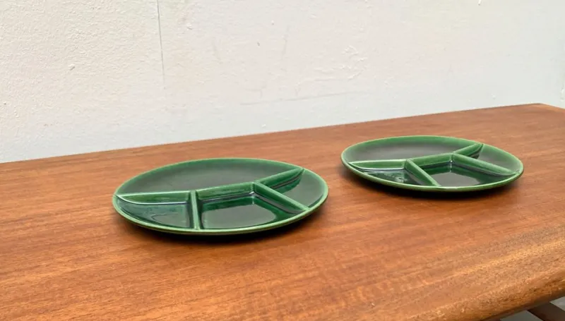 Pamono Mid-Century Ceramic Plates or Bowls from Steuler, West Germany, 1960s, Set of 2> Serving Dishes