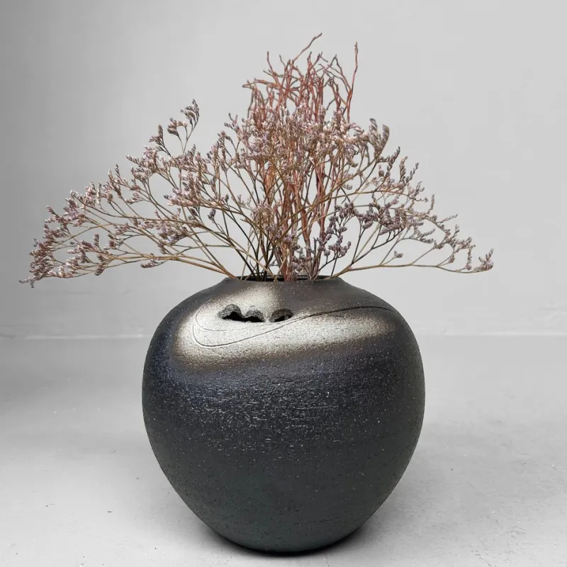 Pamono Mid-Century Ceramic Shigaraki Ikebana Vase, 1970s> Vases
