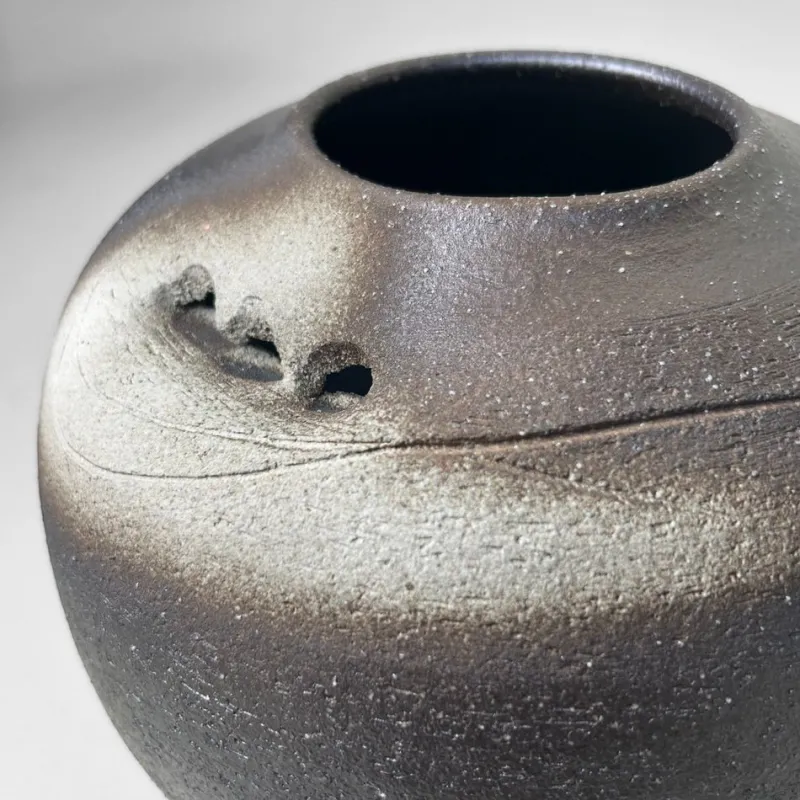 Pamono Mid-Century Ceramic Shigaraki Ikebana Vase, 1970s> Vases