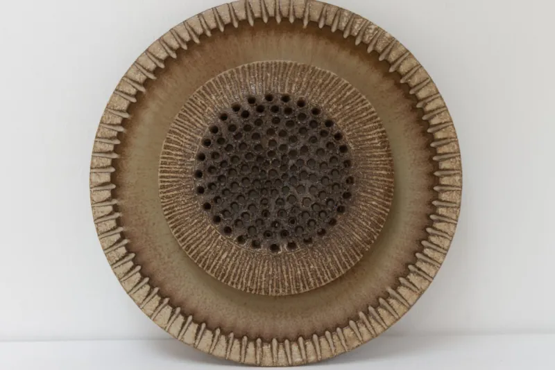 Discount Pamono Mid-Century Ceramic Sun Wall Light from Løvemose, Denmark, 1970s