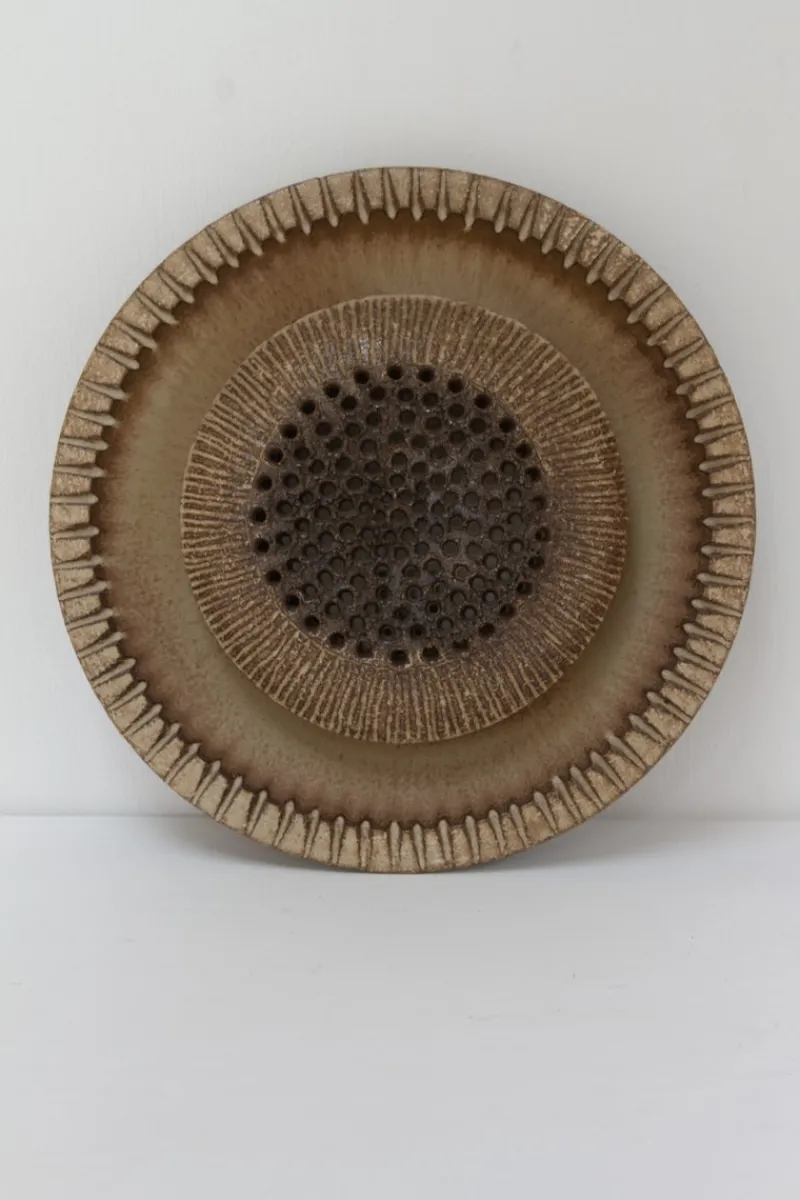 Discount Pamono Mid-Century Ceramic Sun Wall Light from Løvemose, Denmark, 1970s