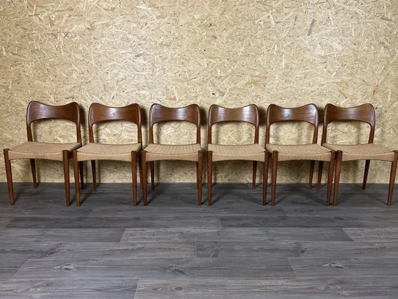 Best Pamono Mid-Century Chairs in Teak by Niels O Möller for J L Møllers, 1960s, Set of 6