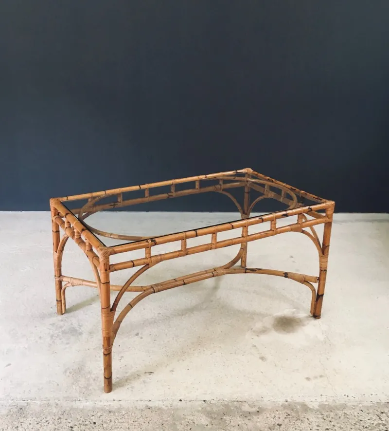 Pamono Mid-Century Chippendale Bamboo Dining Table, Italy, 1960s> Dining Tables & Sets